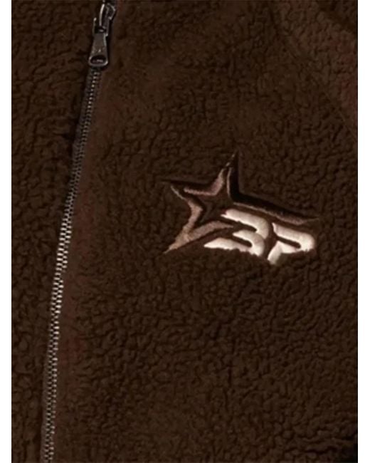 BROKEN PLANET Brown Half-Zip Fleece Jacket