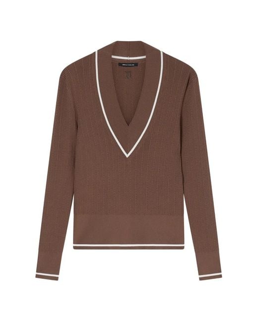 ARMANI EXCHANGE Brown Gerippter Pullunder