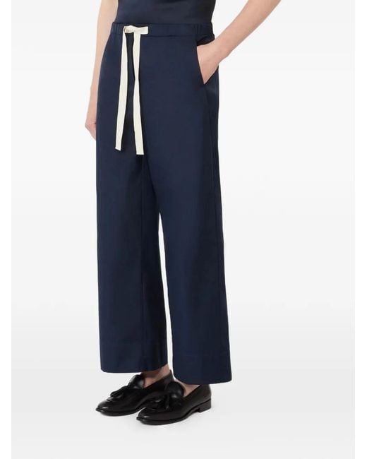 Max Mara Blue Cotton Pants