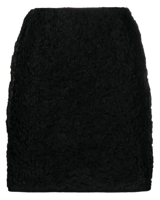 CECILIE BAHNSEN Black Vailis Mini Skirt - Women's - Polyamide/cupro/polyester