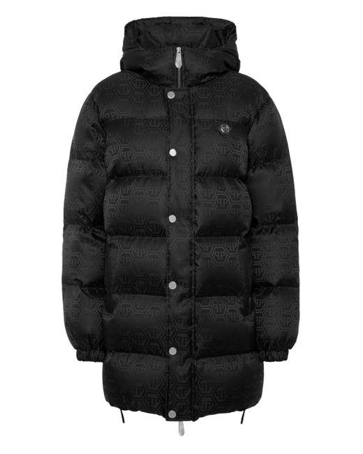 Philipp Plein Black Monogram Coat