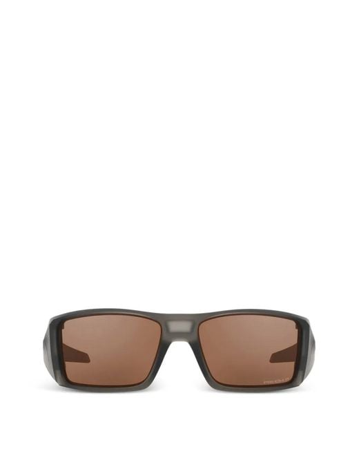 Oakley Gray Heliostat Rectangle-Frame Sunglasses for men