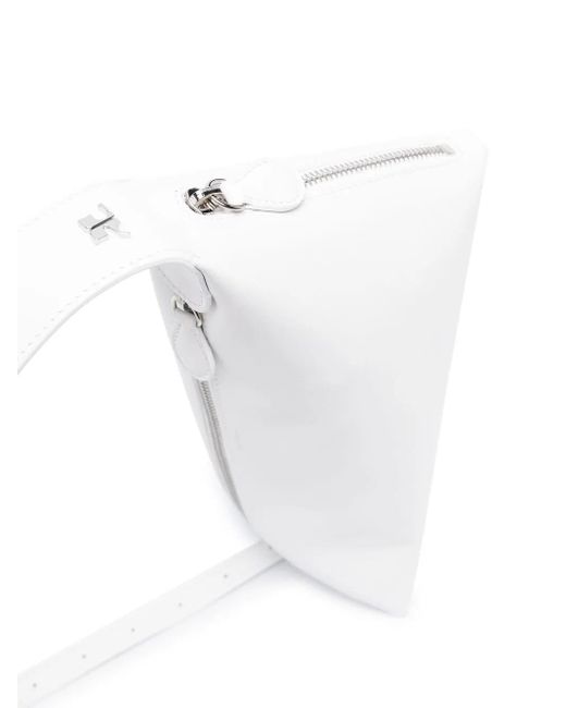 Courreges White The One Leather Shoulder Bag