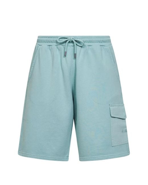 Mc2 Saint Barth Blue Cargo-Pocket Shorts for men