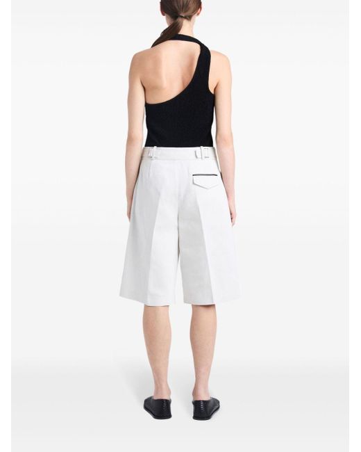 Proenza Schouler White Pleated Knee-length Shorts