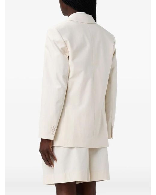 A.P.C. White Lucy Double-Breasted Blazer