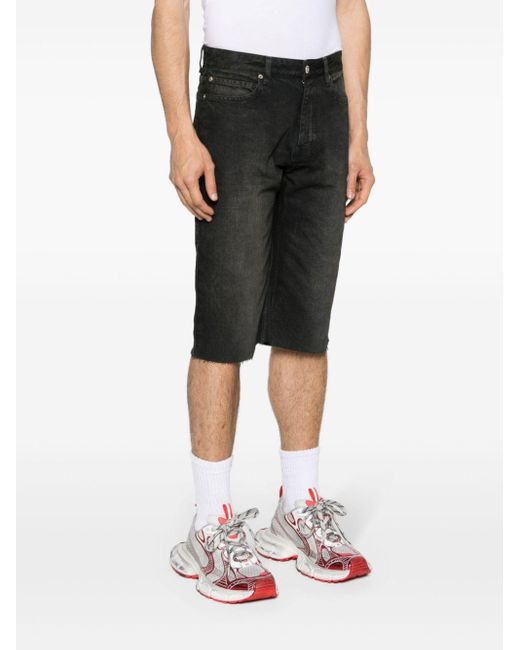 Balenciaga Gray Knielange Jeans-Shorts