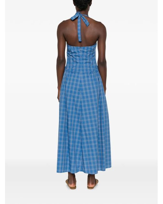 Faithfull The Brand Blue Del Ros Midi Dress