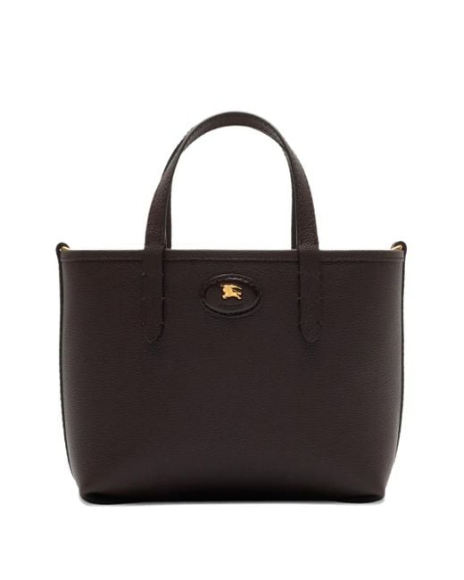 Burberry Black Mini Bloomsbury Reversible Check Tote Bag