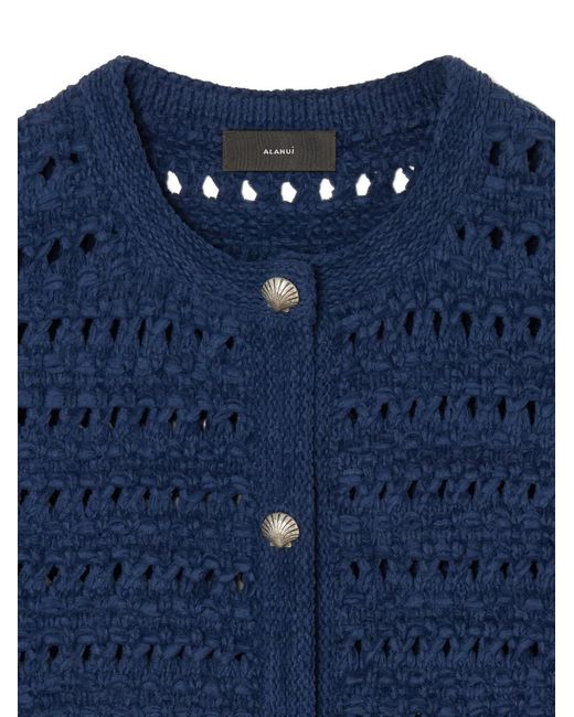 Alanui Blue The Breath Of The Lagoon Buttoned Jacket