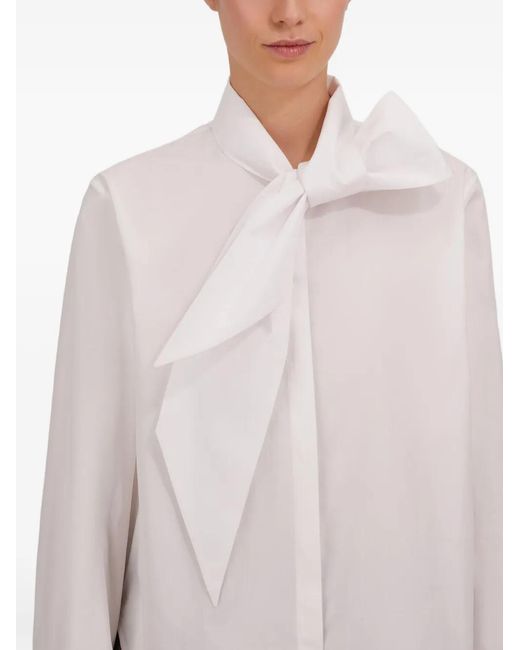 Herno White Bow-Detail Shirt