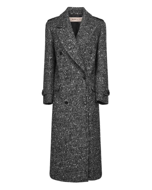 Blanca Vita Gray Doppelreihiger Mantel