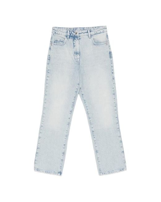Patrizia Pepe Blue High-Waist Straight Jeans