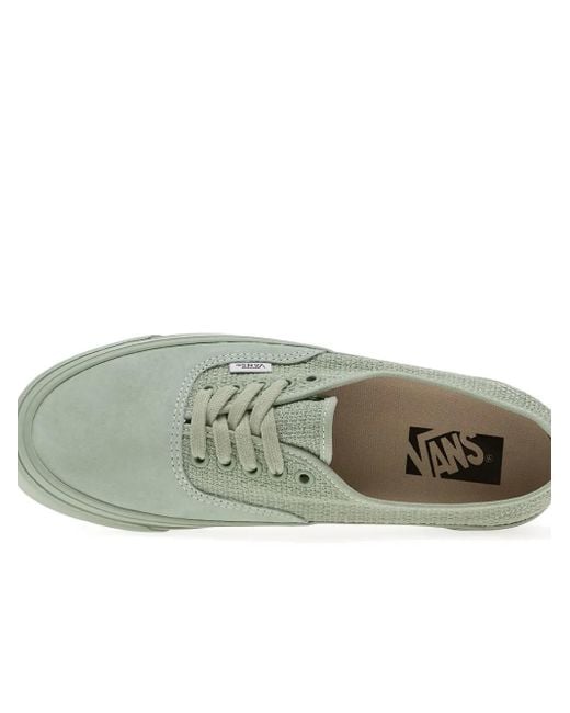 Vans Green Lx Authentic 44 Suede-Woven Sneakers