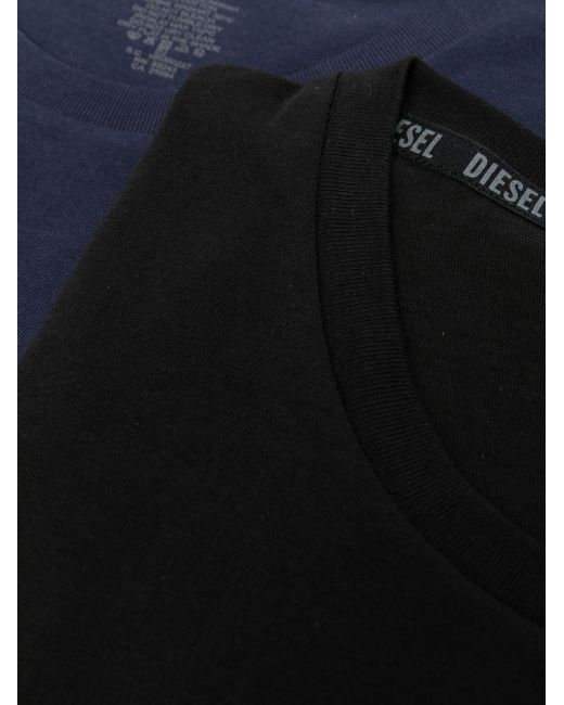 DIESEL Two-pack Crew-neck T-shirt in Black for Men | Lyst Australia