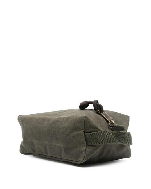 Filson Gray Logo-Patch Wash Bag for men