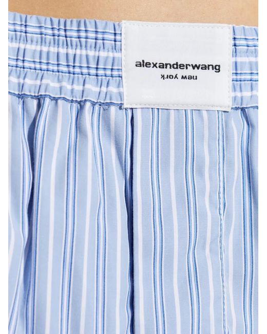 Alexander Wang Blue Minijupe À Patch Logo
