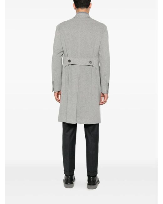 メンズ Tagliatore パッチポケット ダブルコート Gray