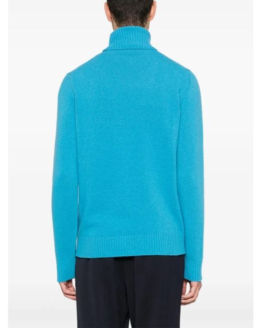 Nuur Blue Roll-Neck Sweater for men