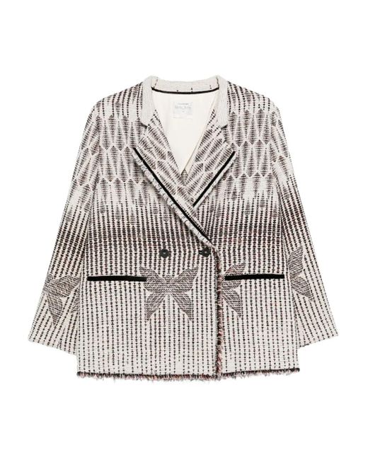 Forte_forte White Double Breasted Jacket