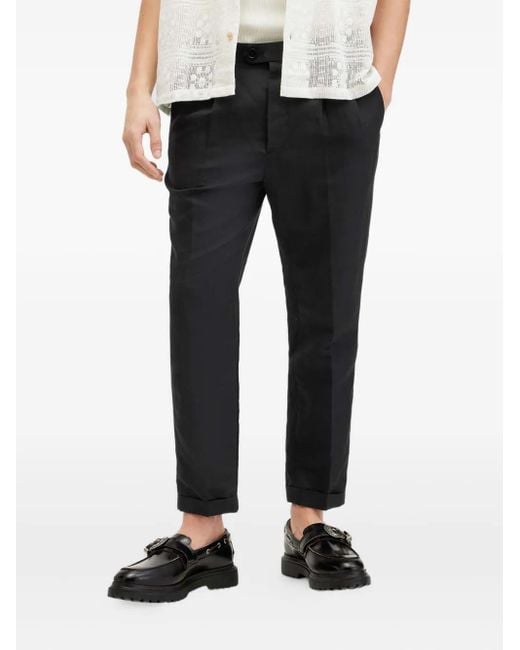 メンズ AllSaints Tallis タックパンツ Black