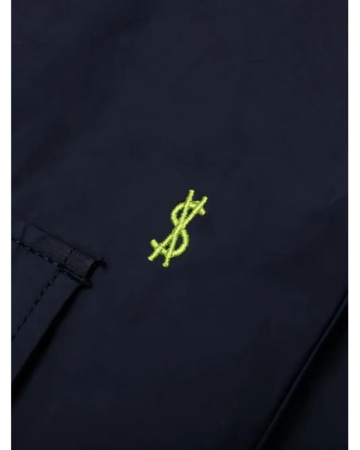 Ksubi Blue Detonate Cross-Stitch Pocket Jacket for men