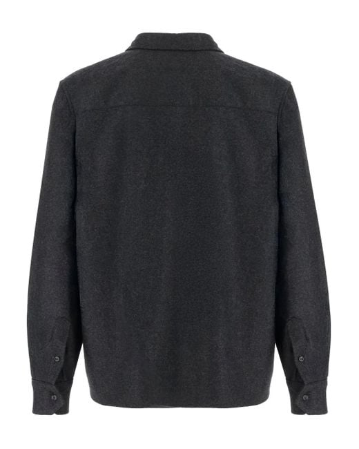 DARKPARK Black Button-Down Patch-Pocket Shirt for men