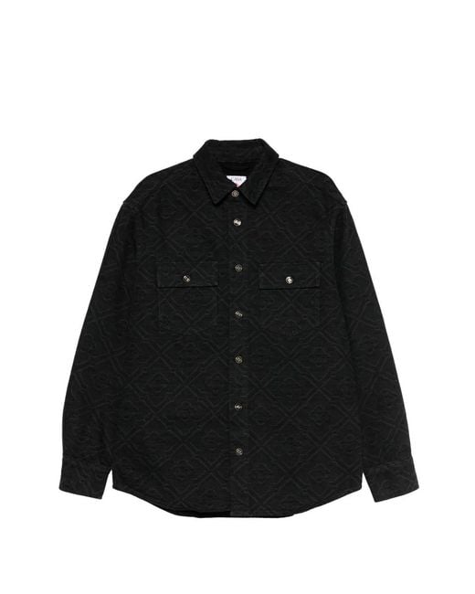 Casablanca Black Monogram Denim Shirt for men