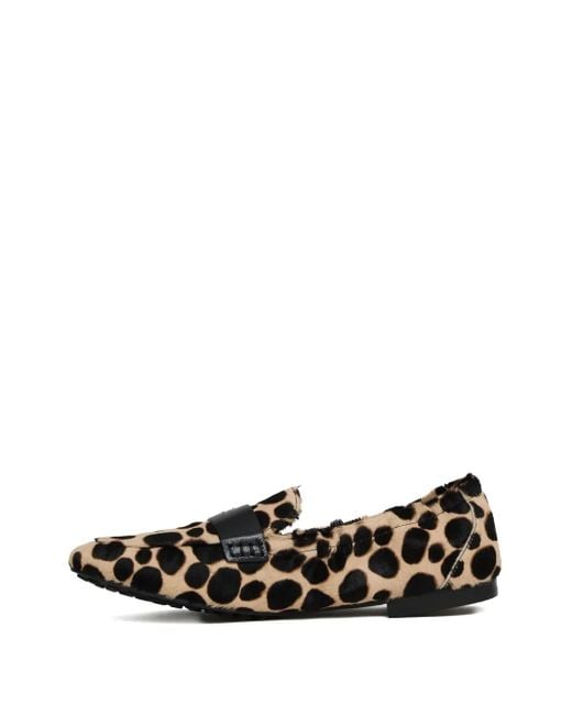 Tory Burch Black Leopard-Printed Loafers