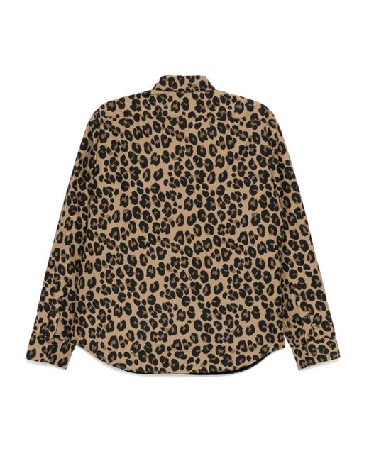 Aspesi Brown Leopard-Printed Jacket for men