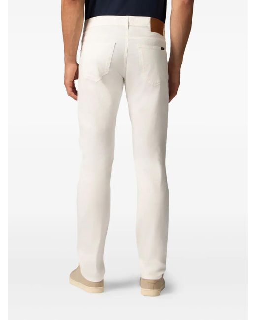 Brooks Brothers White Slim-Cut Trousers for men