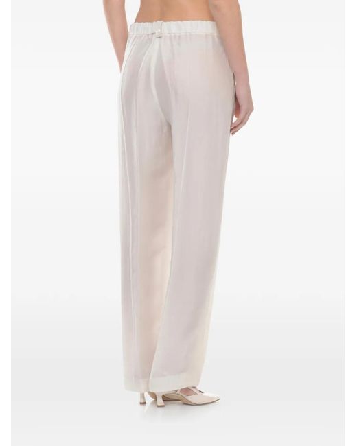 Fabiana Filippi White Elasticated-Waist Tapered Trousers