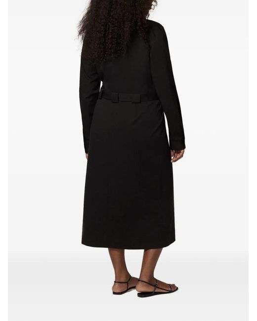 Another Tomorrow Black Belted Utility Dress