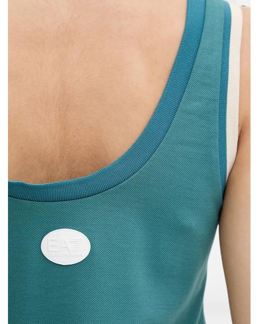 Top Con Efecto A Capas EA7 de color Blue
