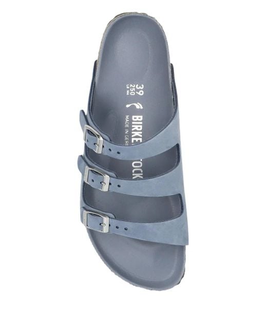 Birkenstock Blue Triple-Strap Slide