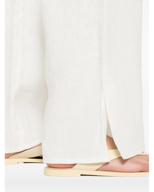 Forte_forte White Elasticated Trousers