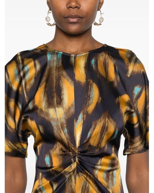 knee length dresses for ladies Soleil Midi dress in Print | ba&sh | Australia