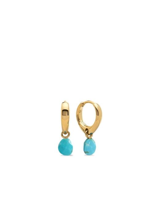 Monica Vinader Blue Drop Huggie Earrings