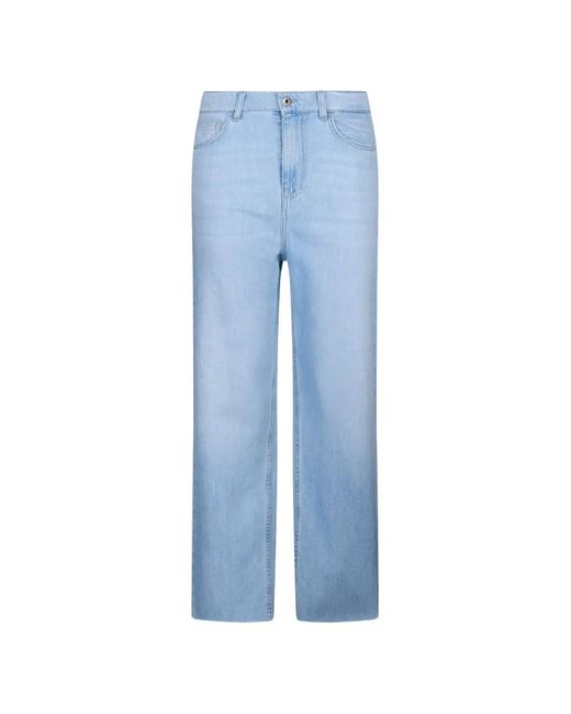 Liu Jo Blue High-Rise Straight-Leg Jeans