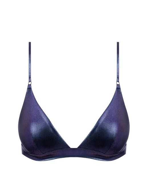 Maison Close Blue Triangle-Cup Bikini Top