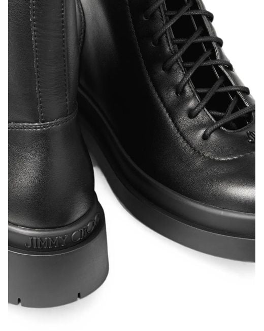 Jimmy Choo Black Sima Flat Smooth-Leather Ankle Boots