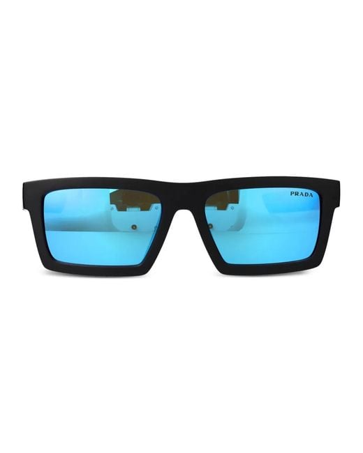 Prada Linea Rossa Blue Square-Frame Sunglasses for men