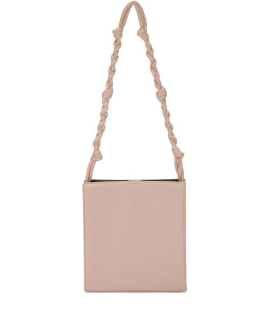 Jil Sander Pink Medium Tangle Leather Crossbody Bag