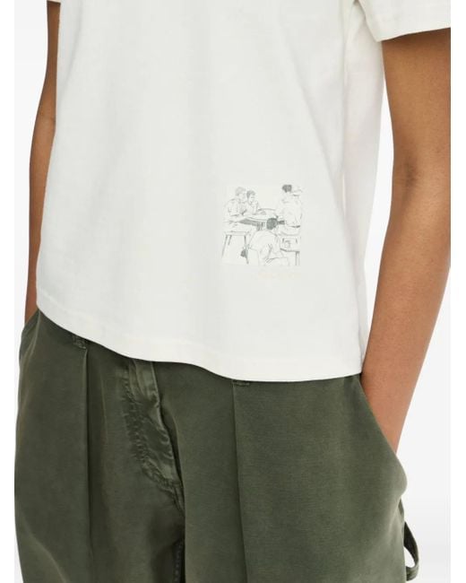 Camiseta con estampado gráfico J.W. Anderson de color White