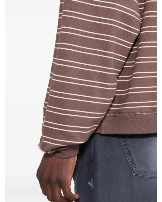 Stockholm Surfboard Club Red Striped Cotton Sweatshirt for men