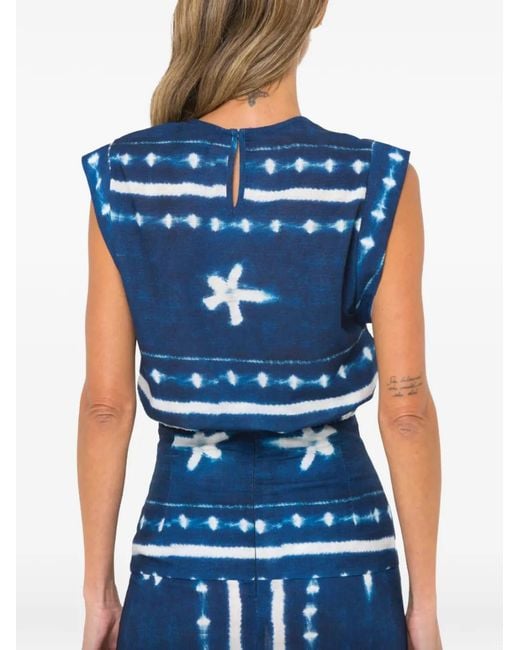 JBQ Blue Anika Cropped Top
