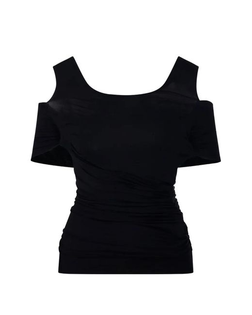 Isabel Marant Black Cold-Shoulder Top