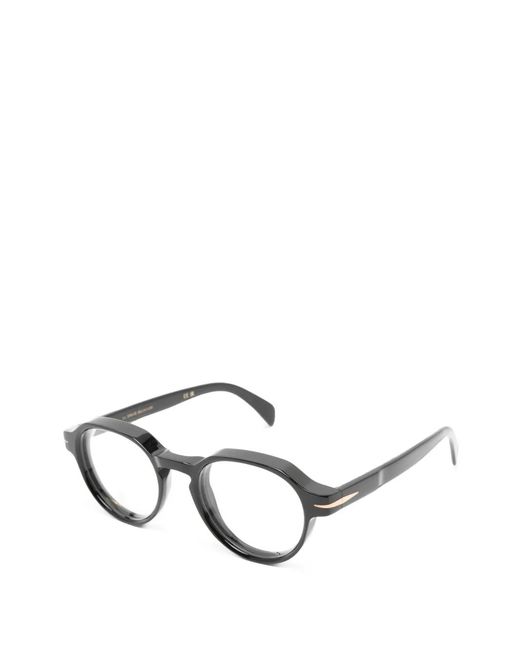 David Beckham Black Db7153 Round-Frame Glasses