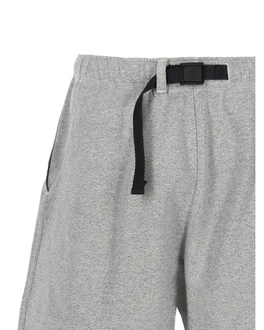Stone Island Gray Compass-Patch Buckled Shorts for men