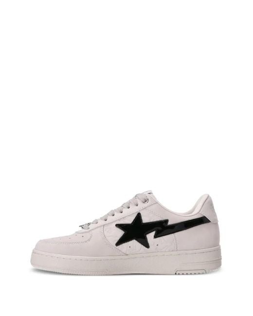 A Bathing Ape White Sta Logo-Patch Sneakers for men